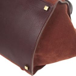 Pre Owned Celine Suede Orange Phantom Small Bag