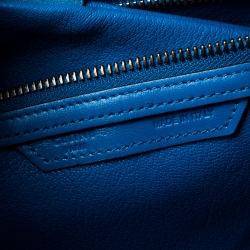 Pre Owned Celine Blue Leather Mini Luggage Tote
