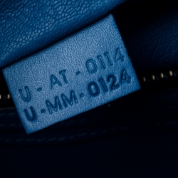 Pre Owned Celine Blue Leather Mini Luggage Tote