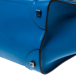 Pre Owned Celine Blue Leather Mini Luggage Tote