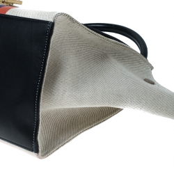 مملوكة مسبقًا حقيبة سيلين ترابيز متوسطة كانفاس وجلد سوداء/ بيج