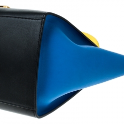 Pre Owned Celine Tri Color Leather Medium Trapeze Bag