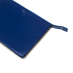 Pre Owned Celine Bicolor Leather Duo Clutch