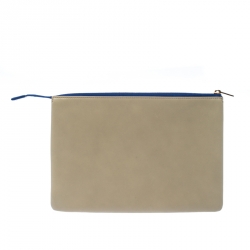 Pre Owned Celine Bicolor Leather Duo Clutch