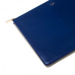 Pre Owned Celine Bicolor Leather Duo Clutch