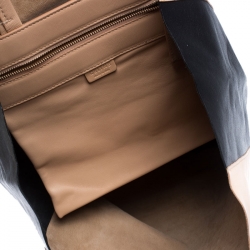 Pre Owned Celine Beige/Black Leather Vertical Cabas Tote