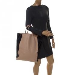 Celine Horizontal Gusset Cabas Leather Tote Bag