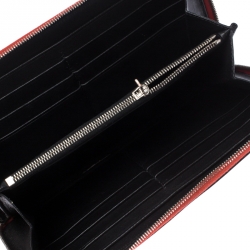 Pre Owned Celine Orange Leather Multi-function Zip Around Wallet