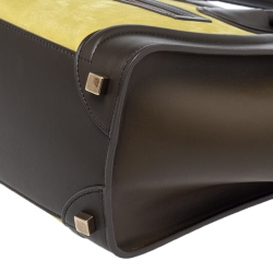 Pre Owned Celine Tri Color Leather Micro Luggage Tote