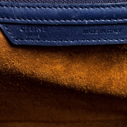 Pre Owned Celine Tri Color Leather Micro Luggage Tote