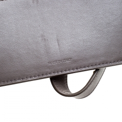 Pre Owned Celine Taupe Leather Medium Strap Wallet