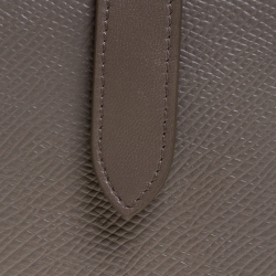 Pre Owned Celine Taupe Leather Medium Strap Wallet