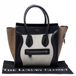 Pre Owned حقيبة يد سيلين مايكرو لاغيدج جلد نوبوك وجلد ثلاثية  اللون