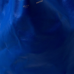 Pre Owned Celine Royal Blue Leather Cabas Hobo