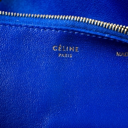 Pre Owned Celine Royal Blue Leather Cabas Hobo