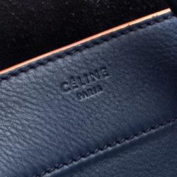 Pre Owned Celine Navy Blue Leather Medium Phantom Luggage Tote