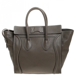 Pre Owned حقيبة سيلين ميني لاغيدج جلد خضراء زيتونية