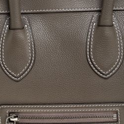 Pre Owned حقيبة سيلين ميني لاغيدج جلد خضراء زيتونية