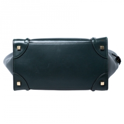 مملوكة مسبقًا حقيبة سيلين ميني لاغيدج جلد خضراء