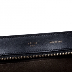 Pre Owned Celine Tri Color Leather and Suede Medium Trapeze Bag