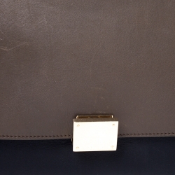 Pre Owned Celine Tri Color Leather and Suede Medium Trapeze Bag
