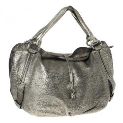 Pre Owned Celine Metallic Leather 'Bittersweet' Large Hobo Handbag