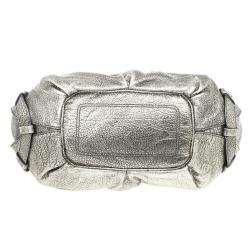 Pre Owned Celine Metallic Leather 'Bittersweet' Large Hobo Handbag