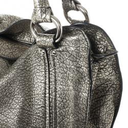 Pre Owned Celine Metallic Leather 'Bittersweet' Large Hobo Handbag
