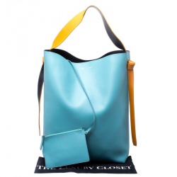 Celine Tricolor Leather Oversize Twisted Cabas Hobo