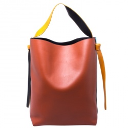 Celine Tricolor Leather Oversize Twisted Cabas Hobo
