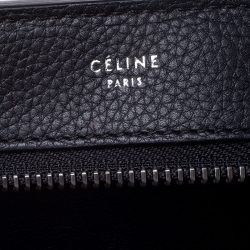 Pre Owned Celine Black Leather and Suede Small Trapeze Bag