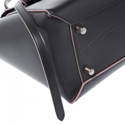 Pre Owned Celine Black Leather Flap Top Handle Bag