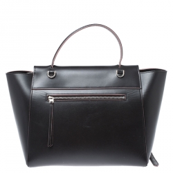 Pre Owned Celine Black Leather Flap Top Handle Bag