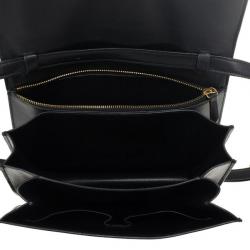 Pre Owned Celine Black Leather Medium Box Shoulder Bag