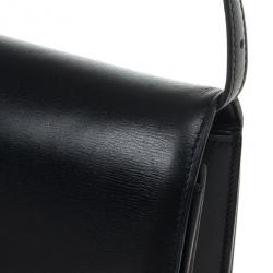 Pre Owned Celine Black Leather Medium Box Shoulder Bag