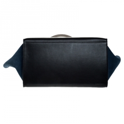 Pre Owned Celine Tri Color Leather and Suede Large Trapeze Bag