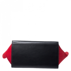 Pre Owned Celine Tricolor Leather and Calfhair Medium Trapeze Bag