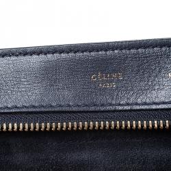 Pre Owned Celine Tricolor Leather and Suede Medium Trapeze Bag