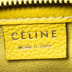 Pre Owned Celine Yellow Leather Nano Luggage Tote