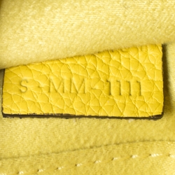 Pre Owned Celine Yellow Leather Nano Luggage Tote