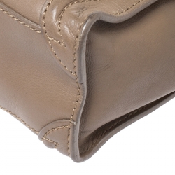 مملوكة مسبقًا Celine Beige Leather Nano Luggage Tote