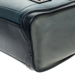 Pre Owned Celine Tri Color Leather Nano Luggage Tote