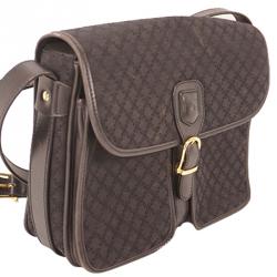 Pre Owned Celine Black Macadam Canvas Shoulder Bag