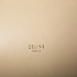 Pre Owned Celine Beige/Burgundy Leather Nano Belt Bag