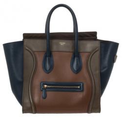 Pre Owned Celine Tri-Color Mini Luggage Tote