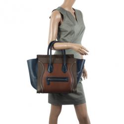 Pre Owned Celine Tri-Color Mini Luggage Tote