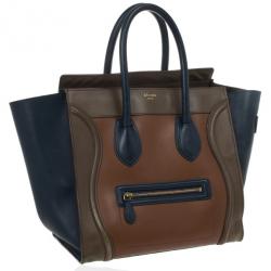 Pre Owned Celine Tri-Color Mini Luggage Tote