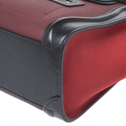 Pre Owned Celine Tricolor Leather Nano Luggage Tote