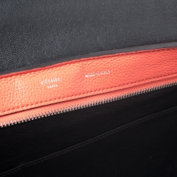 Pre Owned Celine Red Leather and Suede Medium Trapeze Bag