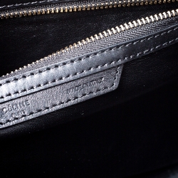 Pre Owned Celine Tri Color Leather and Suede Mini Luggage Tote